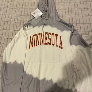 Minnesota Gray and White Hoodie